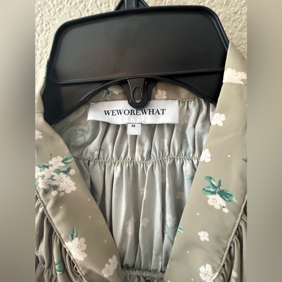 WeWoreWhat High Low Polka Dot Floral Dress Flowy Size Medium NWOT Fairycore - Picture 5 of 8